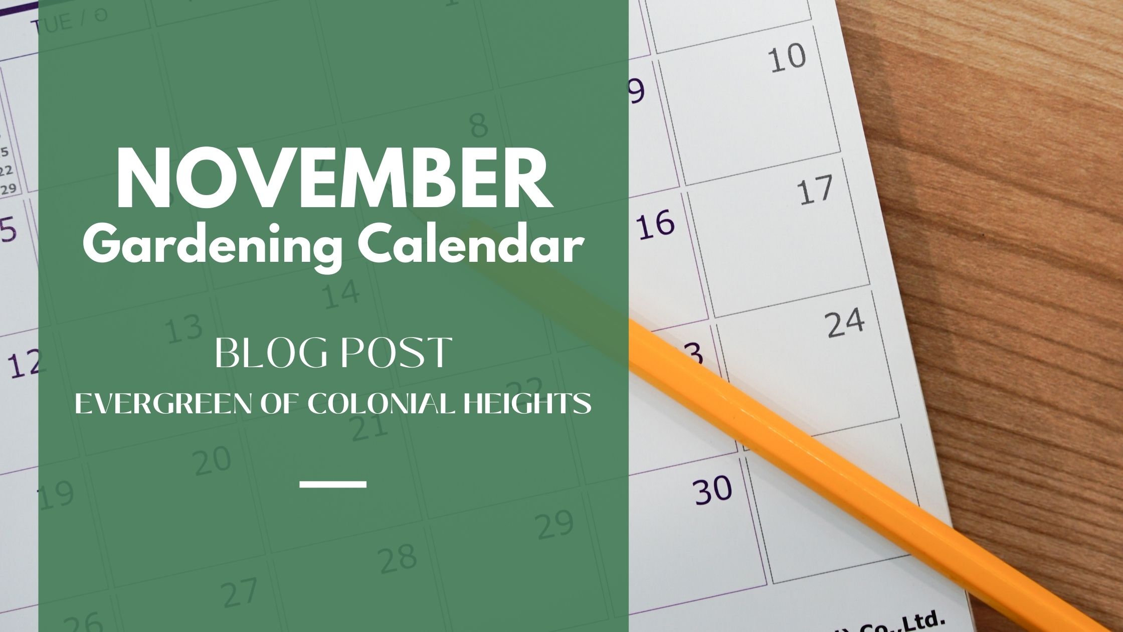 November Gardening Calendar Header