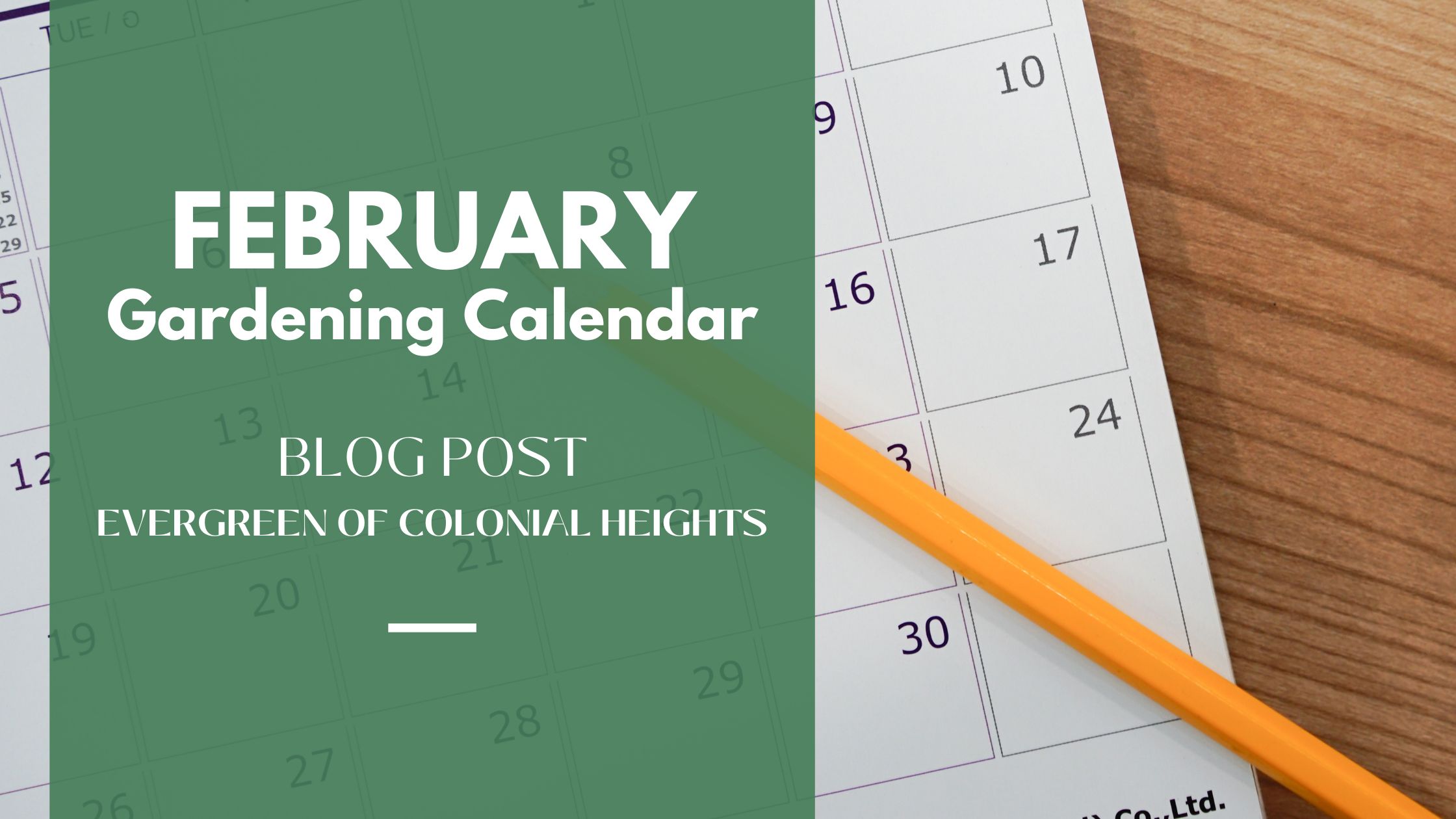 February Gardening Calendar Header